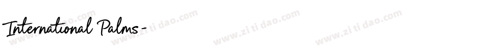 International Palms字体转换